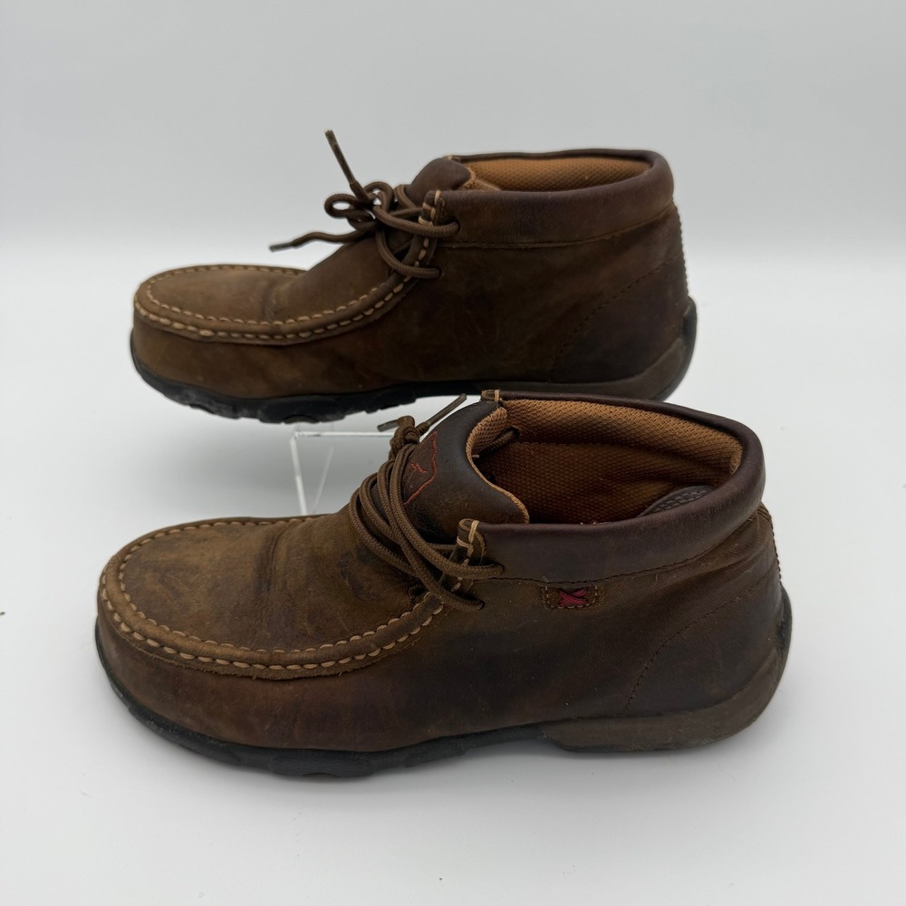 Twisted X Womens Driving Moc Steel Toe Work Boots Brown Leather WDMST01 Size 5.5 - Picture 7 of 8